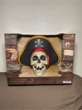 Disney Parks Pirates of The Caribbean Interactive Coin Bank Lights Up Phrases